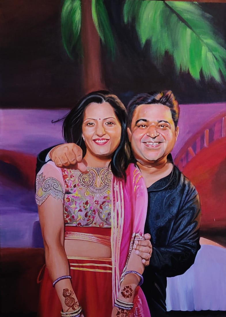 Commissioned couple portrait for Abhishek