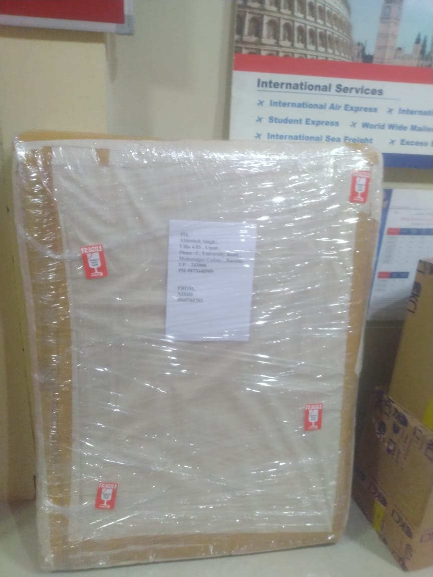 Painting packed for delivery