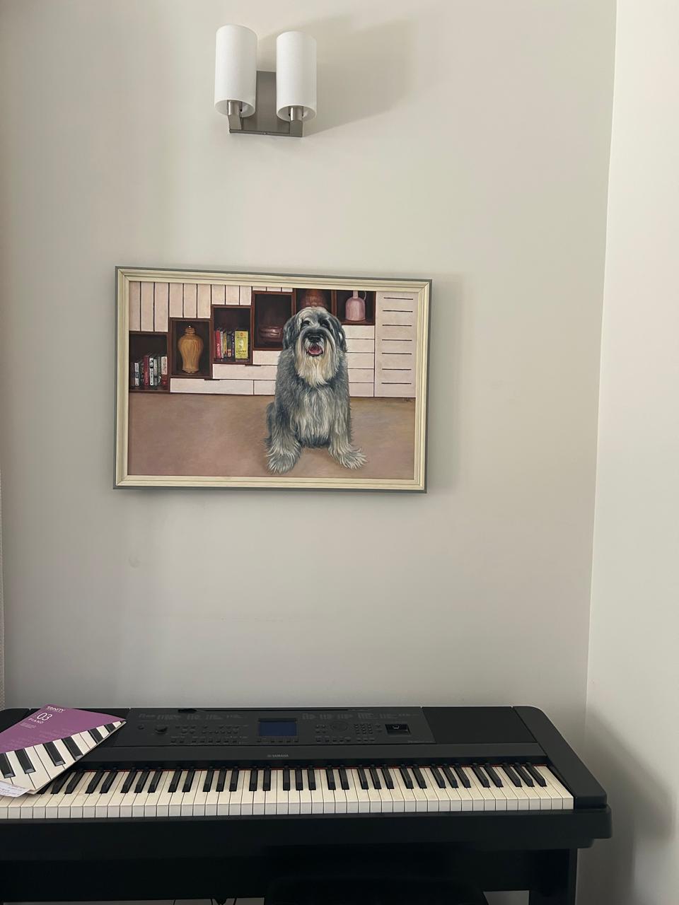 The painting at the client’s home