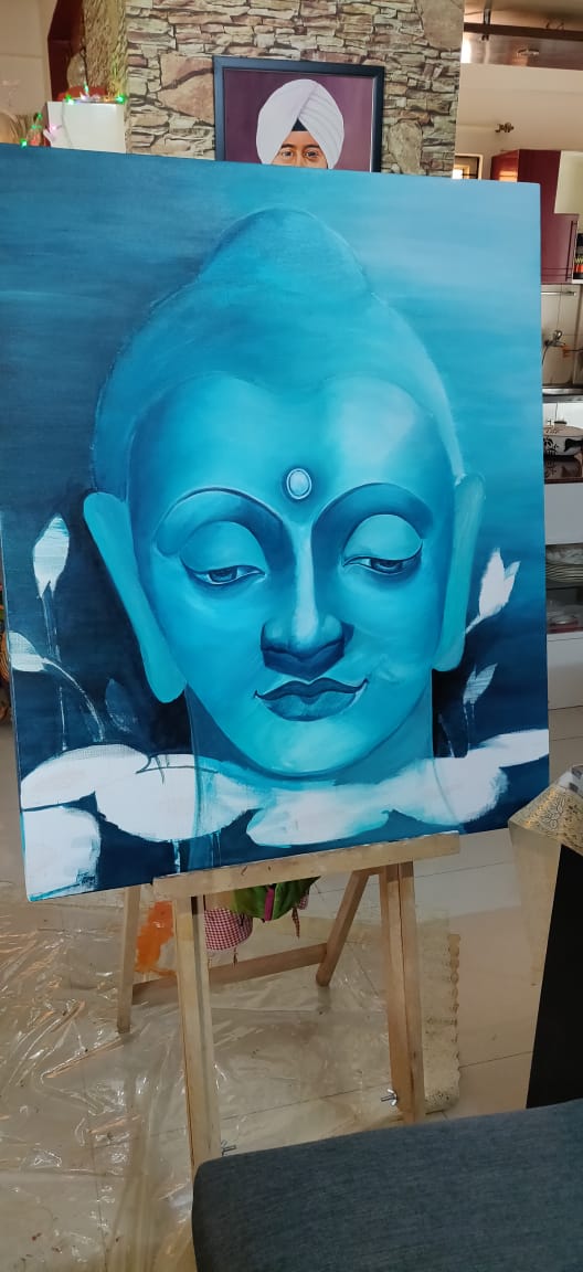 Buddha painting in progress