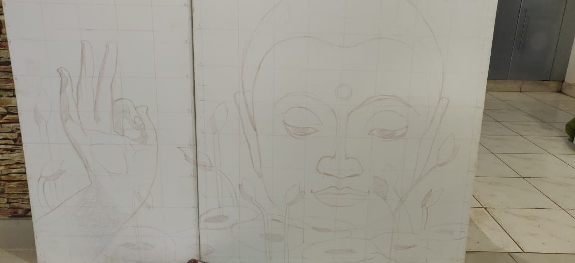 Sketch study for the Buddha painting